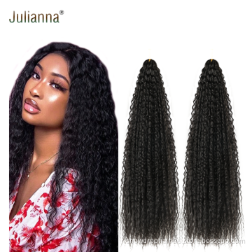 Julianna Free Sample 20Inch Brazilian Curly Crochet Twist Bulk Brazilian Braiding Hair Synthetic Attachment For Black Women